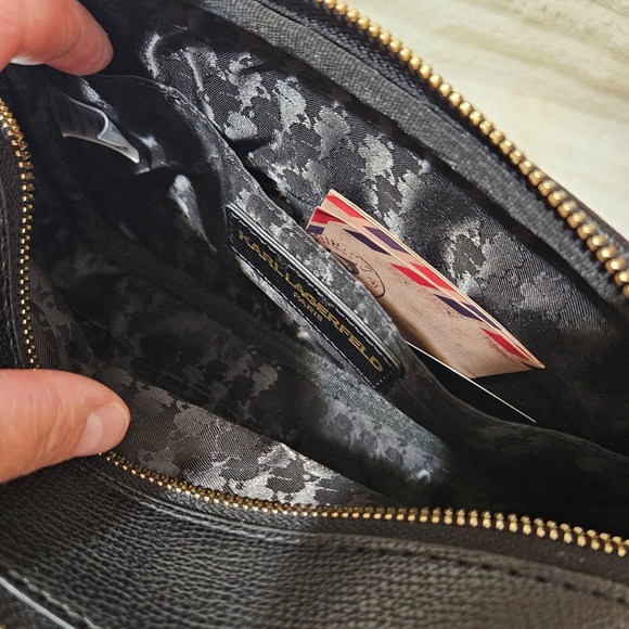 NWT Karl Lagerfeld Maybelle Crossbody Women Black Camera Bag - Picture 5 of 8